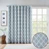 VYNXARIA 100*84" Printed Ikat Blackout Patio Curtain,Aqua (Only 1 Pc Panel) - 4 of 4