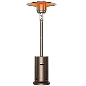 Jojoka 48,000 BTU Patio Propane Outdoor Heater with Wheels, Round Table Design, Stainless Steel Gas Heater, Tip-Over Protection - 1 of 4