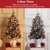 Home 3ft Christmas Tree Pre-Lit Artificial Christmas Tree with Snowflake Base, Flocked Snow 78 Warm White Lights 8 Lighting Modes, Xmas Holiday Decor - 3 of 4
