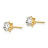 Black Bow Jewelry Kids 5mm Synthetic White Topaz Birthstone 14k Gold Stud Earrings - image 2 of 4