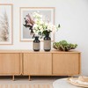 LuxenHome Set of 2 Brown Metal and Wood Bottle Vases, Tabletop Decoration - 4 of 4