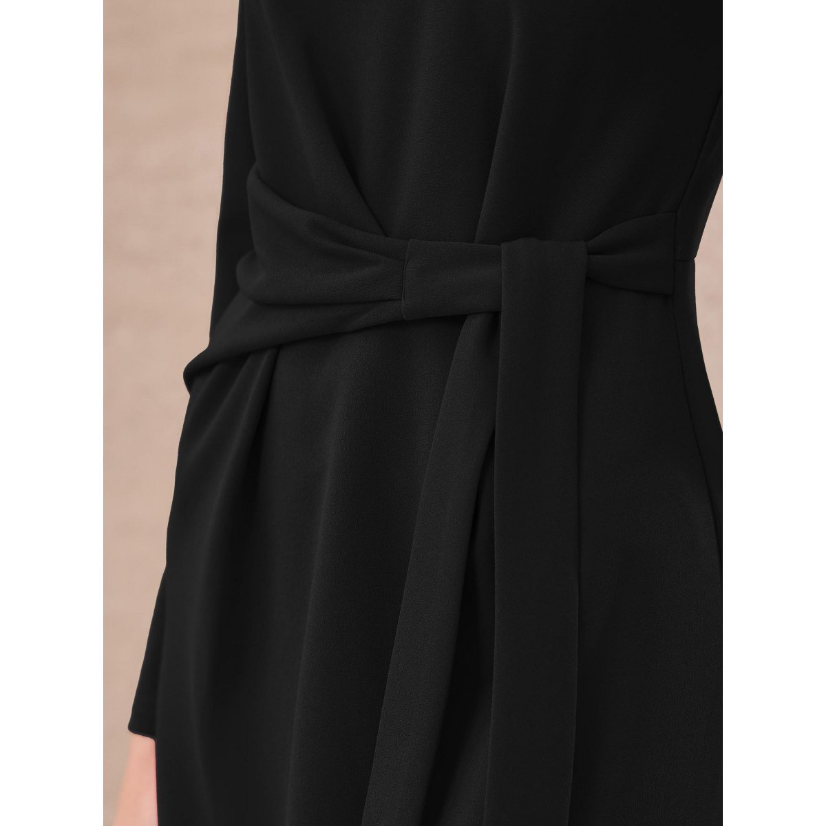 Женские платья INSPIRE CHIC Women's Midi Pencil Long Sleeve Tie Waist Church Work Sheath Dresses Small Black — фото 4