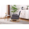 CAVINAS Upholstered Rocking Chair with Wood Legs and Curved Back, Foam-Filled Accent Chair for Living Room, Bedroom, Reading Corner - 3 of 4