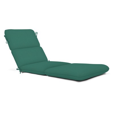 Casual Cushion Solid Sunbrella Fabric 1-Piece Outdoor Chaise Cushion, 22.5"W x 74"L