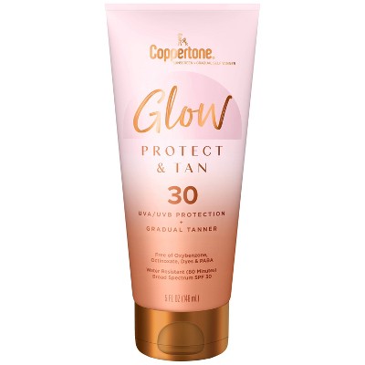 Coppertone Glow Protect and Tan Sunscreen Lotion and Gradual Self Tanner - SPF 30 - 5 fl oz