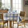 60"x84" Oiled Tablecloth Blue Plaid - Threshold™ designed with Studio McGee: Wipeable, Classic Pattern, OEKO-TEX Certified - 2 of 3