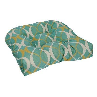 Blazing Needles, 19-inch U-Shaped Premium Outdoor Tufted Dining Chair Cushion