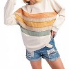 Women's Color Wash Rainbow Sweatshirt - Easel - 4 of 4