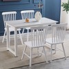 NicBex Set of 4 High Back Windsor Dining Chairs Armless Accent Side Chairs with Wood Legs for Home Kitchen, White - 2 of 4