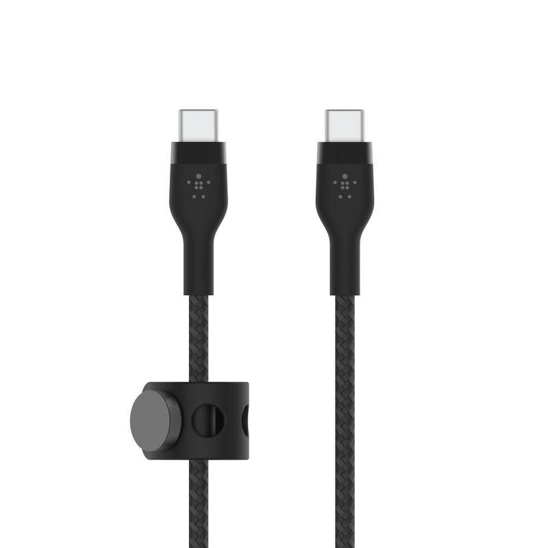 Belkin BoostCharge Pro Flex USB-C Cable with USB-C Connector Cable + Strap , 1 of 10