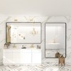 Apmir 60 in. W x 36 in. H Rectangular Aluminum Alloy Framed and Tempered Glass Wall Mirror in Matte Black - 3 of 4