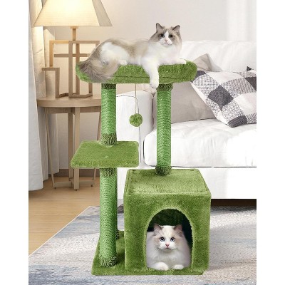 Cute Cat Tree Kitten Cat Tower for Indoor Cat Condo Sisal Scratching Posts