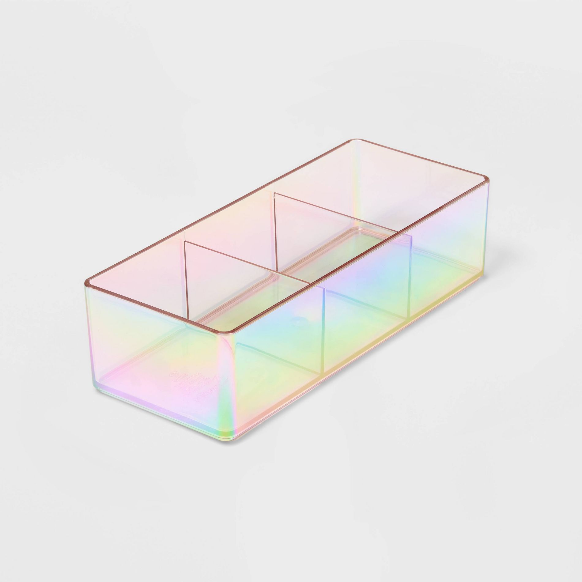 Plastic 3 Slotted Makeup Organizer Iridescent - Brightroom™