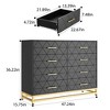 Dresser for Bedroom,Wood 8 Drawer Double Dresser with Wide Drawers and Gold Handles - 2 of 4