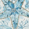 Saro Lifestyle Charming Outdoor Starfish Pillow Cover, 18"x18", Blue - 3 of 4