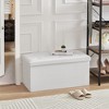 VECELO Folding Storage Ottoman Bench, Versatile Shoestool & Footstool, Bedroom Bench with Storage, Holds up to 660 lb - 2 of 4
