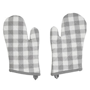 Annie Buffalo Check Grey Oven Mitt Set of 2 - 1 of 3