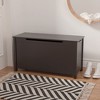 Toddler-friendly wooden toy box grows with your child. Safety hinges protect little fingers while teaching organization skills through play. - 3 of 4