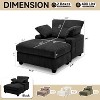 Dronkon 57in Indoor Lounge Chair with Ottoman, Sleeper Sofa Chaise Lounge for Living Room - 2 of 4