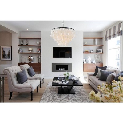 Selene Brass & Black 6-Light Pendant with Adjustable Chain