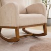 NicBex Polyester Glider Rocking Chair,Upholstered Nursery Rocking Chairs with High Backrest,Modern Rocking Chair,Nursing Chair for Bedroom - 4 of 4