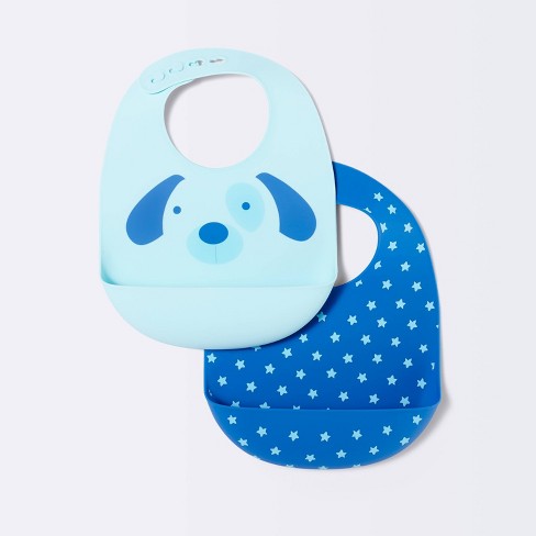 Silicone Bib With Decal - 2ct - Cloud Island™ Dogs/dots : Target