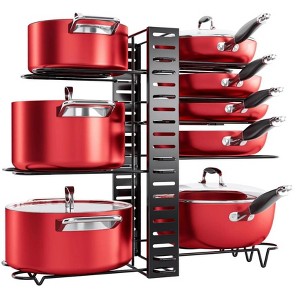 Dcolora Pots and Pans Organizer for Cabinet 8-Tier Pan Organizer Rack for Cabinet with 3 DIY Methods - 1 of 1