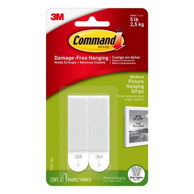 Command 5lbs Picture Hanging Strips White : Target