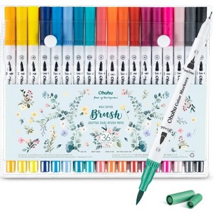Ohuhu Markers for Adult Coloring Books: 36 Colors Coloring Markers Dual Tips Fine & Brush Drawing Pens Water-Based Art Markers - Maui - White - 1 of 4