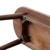 Kumasinova Solid Oak Wood Bench, Half-Round Design Entryway Bench, End of Bed Bench, Versatile Bed Bench for Dining Room & Bedroom - 2 of 4