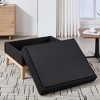 GDFStudio Lucia Modern 33.8" Solid Wood and Fabric Upholstered Round Storage Ottoman with Reversible Lid - 2 of 4