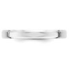Black Bow Jewelry 3mm 14K White or Yellow Gold Beveled Edge Comfort Fit Band - 3 of 4