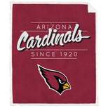 NFL Arizona Cardinals Legacy Script Sherpa Flannel Fleece Blanket