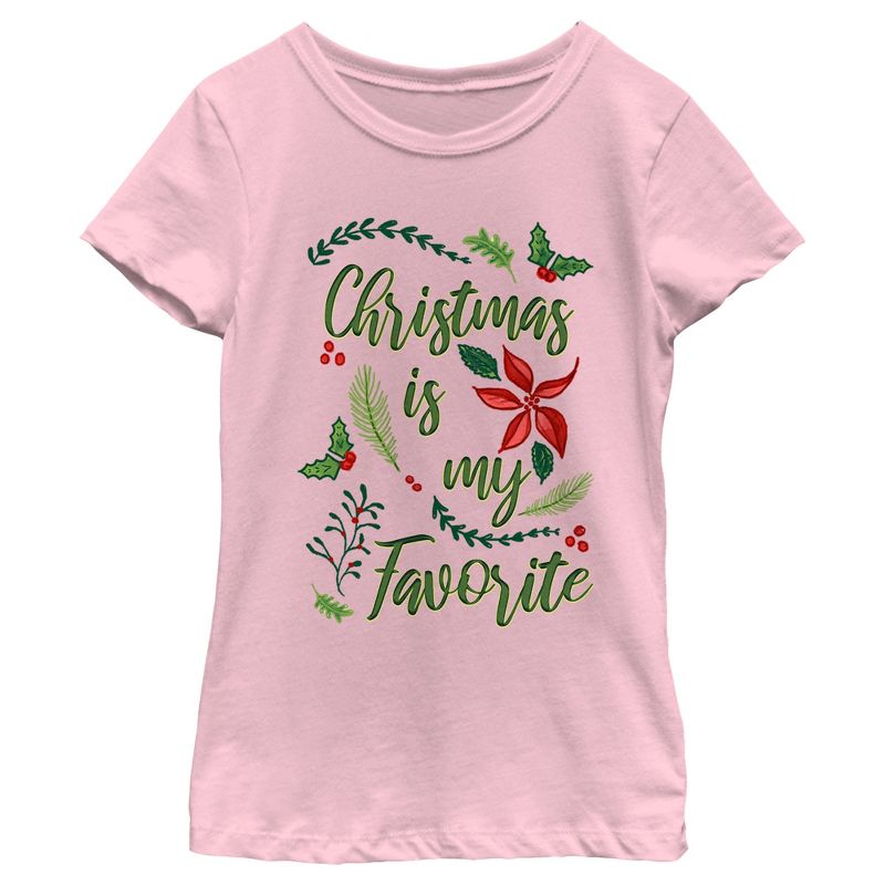 Girl's Lost Gods My Favorite is Christmas T-Shirt, 1 of 5
