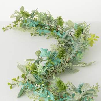 4.5"H Sullivans Mixed Botanical Accent Garland, Multicolored