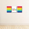 Big Dot of Happiness Love is Love - Pride - Wall Art and Rainbow Room Decor - 7.5 x 10 inches - Set of 3 Prints - 3 of 4