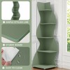 Lirago 5-Tier Corner Bookshelf-Modern Green Wall Shelf with Adjustable Shelves for Home & Office 18.9"L*18.9"W*70.08"H - 4 of 4
