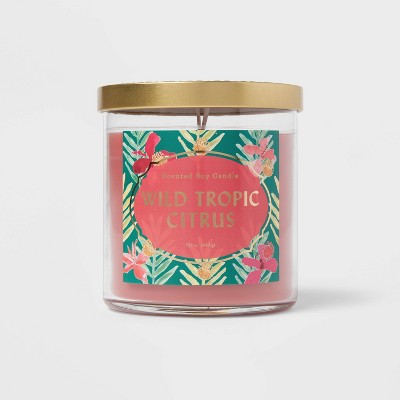 15.1oz Lidded Glass Jar 2-Wick Wild Tropic Citrus Candle - Opalhouse™