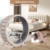 Gulches Cat Exercise Wheel for Indoor Cats, Cat Running Wheel with Carpeted Runway, 41" Natural Wood Color - 3 of 4