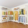 Timate L4 L Shape Garment Rack Clothes Rack , Expandable Industrial Pipe Clothing Rack, Wall Mounted Closet Organizer Large Wardrobe Closet - 2 of 4