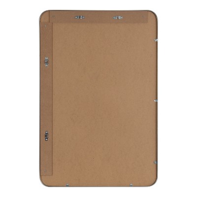 Zayda Sleek Silver Aluminum 24x36 Rectangular Wall Mirror