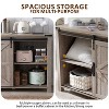 SinCiDo Farmhouse 60"Dressing Table with Sliding Barn Door and 4 Drawers,Drawer Cabinet Living Room,Bedroom,Coffee Bar - 4 of 4