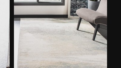 Modern Abstract Gray Synthetic 3' x 5' Easy-Care Area Rug