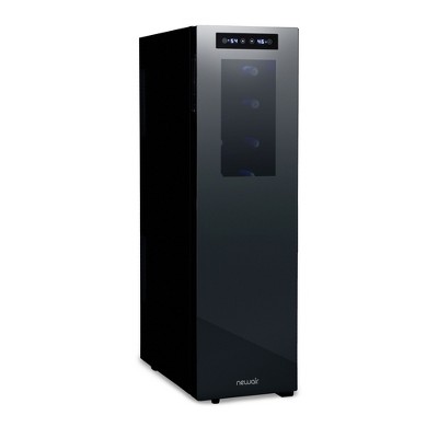 Newair 24 Bottle Wine Cooler Refrigerator, French Door Dual Temperature  Zones, Freestanding Wine Fridge with Stainless Steel & Double