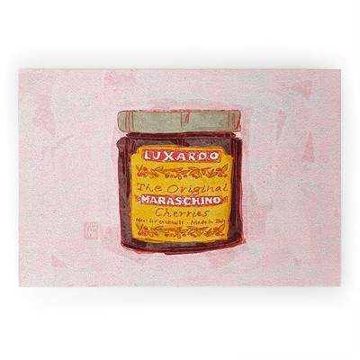 Sewzinski My Favorite Cherries Looped Vinyl Welcome Mat - Society6