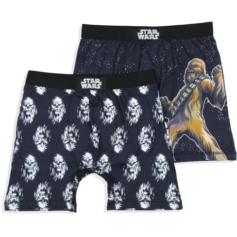 Star Wars Mens' 2 Pack Chewbacca Boxers Underwear Boxer Briefs Black :  Target