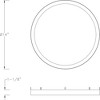 Progress Lighting, Everlume, 1-Light, Flush Mount, Brushed Nickel, Edgelit Round Trim Ring - 2 of 4