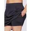 RBX Active Women's Longer Length Quick Drying Lightweight Travel Tennis Golf Skirt with Built-In Shorts and Pockets - 2 of 4