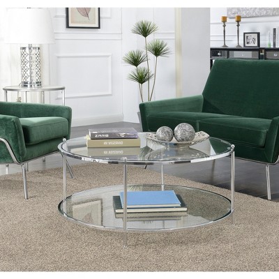 target round glass coffee table