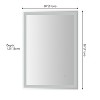 Pax Small Rectangular Frameless Antifog Front/Back-Lit Wall Bathroom Vanity Mirror with Smart Touch - JONATHAN Y - image 4 of 4